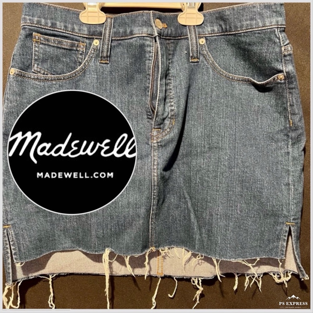 Madewell Denim Raw Edge Skirt 30/10
